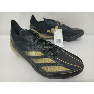 Adidas Men's Adizero Electric Football‎ Cleats IE4380 Black Gold Metallic Sz 8.5